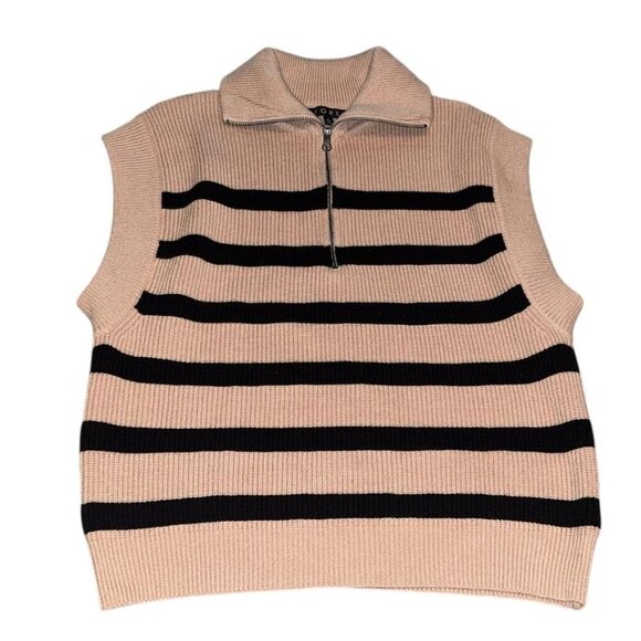 Tan and black striped sweater vest - Picture 4 of 5